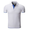 High Quality Fashion Unisex Two-Tone Short Sleeve Polo